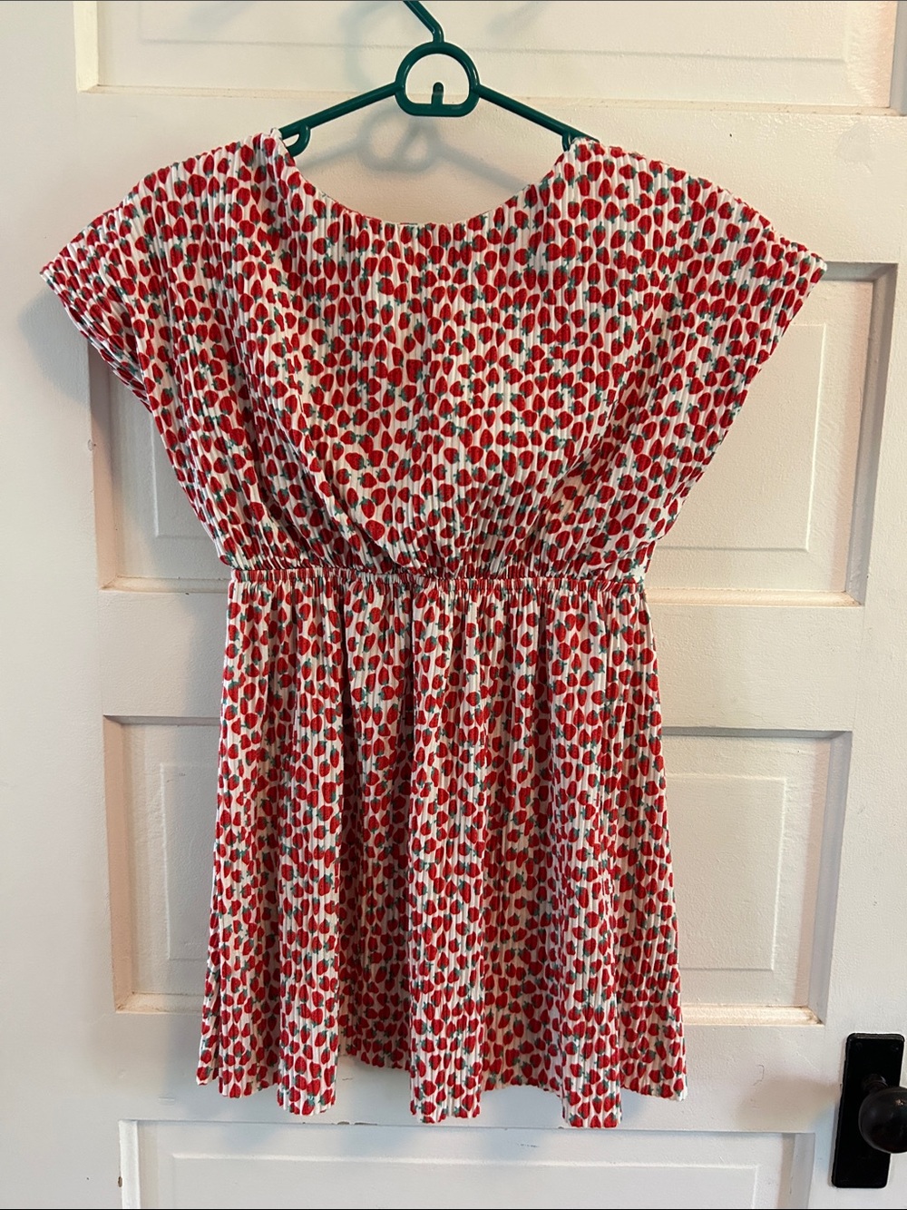 Zara Kids Girls Red Strawberry Print Summer Dress